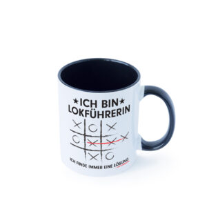 Löse Probleme: Lokführerin | Zug | Beruf Farbige Tasse - Kaffeetasse / Geschenk / Familie