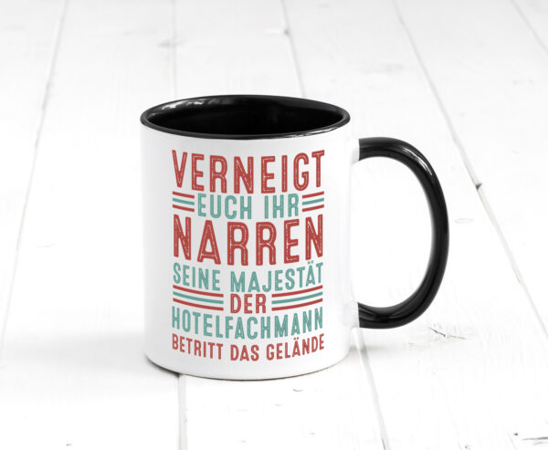 Verneigt euch: Hotelfachmann |Hotel Farbige Tasse - Kaffeetasse / Geschenk / Familie