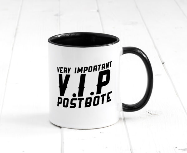 V.I.P. | Very important Postbote | Briefträger | Zusteller Farbige Tasse - Kaffeetasse / Geschenk / Familie