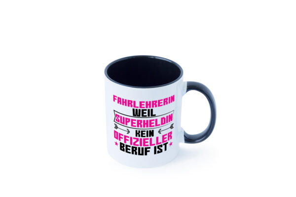 Superheldin Fahrlehrerin | Fahrschule Farbige Tasse - Kaffeetasse / Geschenk / Familie