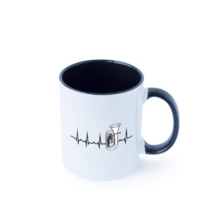 Tuba Herzschlag | Motiv Musiker | Musik Instrument Farbige Tasse - Kaffeetasse / Geschenk / Familie