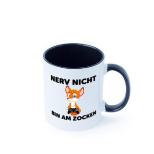 Bin am Zocken | Gaming | Gamer Fuchs | Nerv nicht Farbige Tasse - Kaffeetasse / Geschenk / Familie