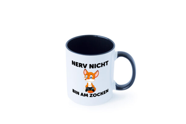 Bin am Zocken | Gaming | Gamer Fuchs | Nerv nicht Farbige Tasse - Kaffeetasse / Geschenk / Familie