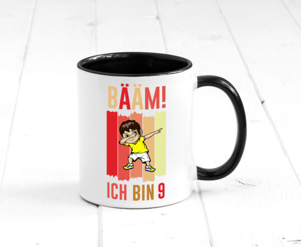 9. Geburtstag | 9 Jahre | Bääm ich bin 9 | Geburtstag Farbige Tasse - Kaffeetasse / Geschenk / Familie