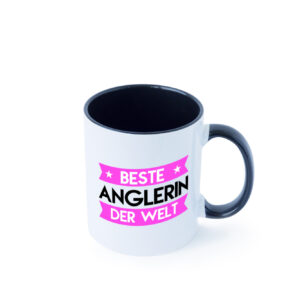 Beste Anglerin | Angeln | Fischerin Farbige Tasse - Kaffeetasse / Geschenk / Familie