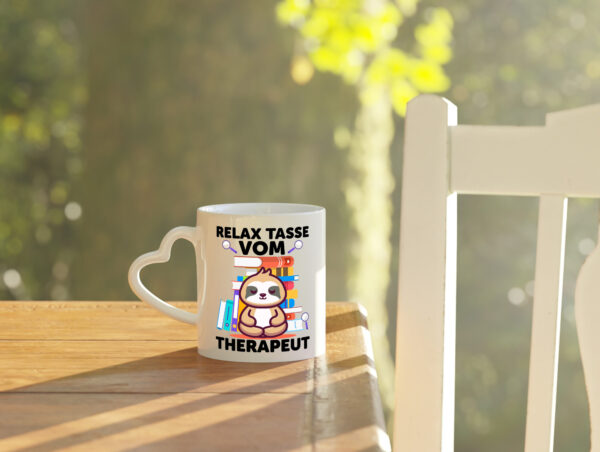 Relax Tasse: Therapeut | Psychotherapie | Therapie - Herzhenkel Tasse - Kaffeetasse / Geschenk / Familie