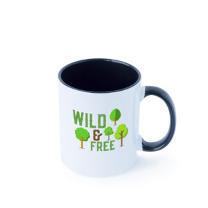 Wild and free | Freiheit | Camper | Hobbycamper Farbige Tasse - Kaffeetasse / Geschenk / Familie