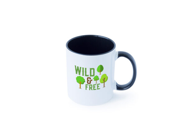 Wild and free | Freiheit | Camper | Hobbycamper Farbige Tasse - Kaffeetasse / Geschenk / Familie