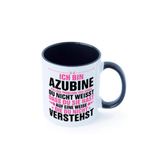 Löse Probleme: Azubine | Ausbildung | Lehre | Lehrling Farbige Tasse - Kaffeetasse / Geschenk / Familie