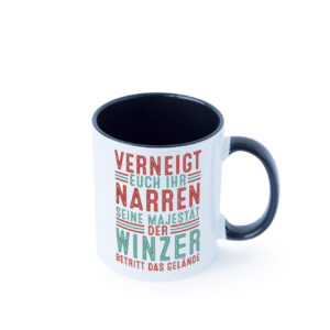 Verneigt euch: Winzer | Weinbauer | Wein Farbige Tasse - Kaffeetasse / Geschenk / Familie