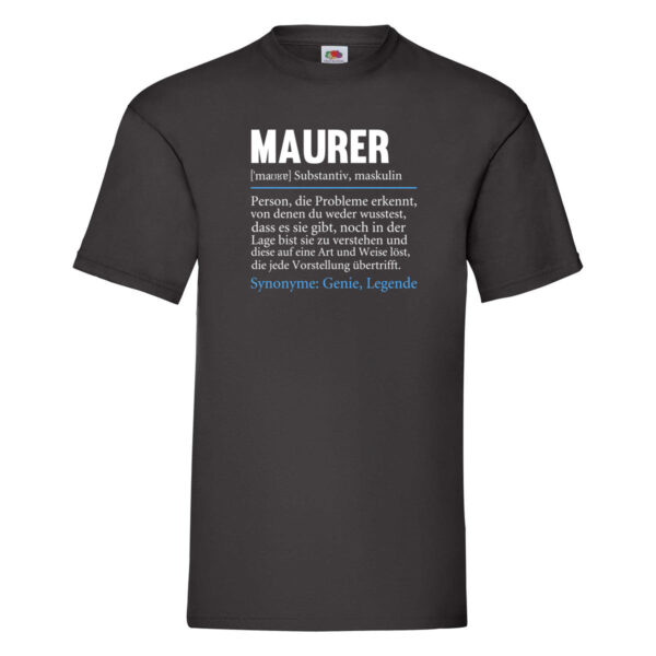 Maurer | Spruch | Bau | Handwerker | Spruch lustig T-Shirt Schwarz