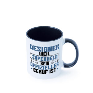 Superheld Designer Beruf | Mode Farbige Tasse - Kaffeetasse / Geschenk / Familie