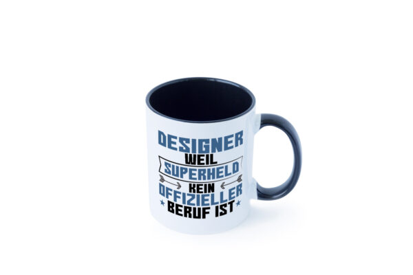 Superheld Designer Beruf | Mode Farbige Tasse - Kaffeetasse / Geschenk / Familie