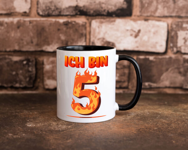 5. Geburtstag | 5 Jahre | Drache Farbige Tasse - Kaffeetasse / Geschenk / Familie