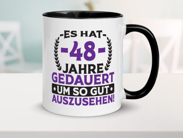 48 Jahre gedauert um so gut auszusehen | 48. Geburtstag Farbige Tasse - Kaffeetasse / Geschenk / Familie