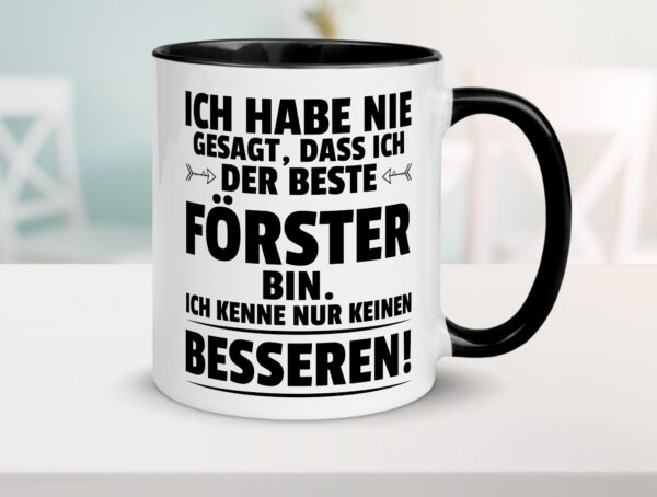 Der Beste Förster | Forst Arbeit Farbige Tasse - Kaffeetasse / Geschenk / Familie