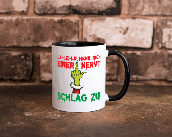 La Le Lu | Weihnachten | Weihnachtsmuffel | Lichter vl12 Farbige Tasse - Kaffeetasse / Geschenk / Familie