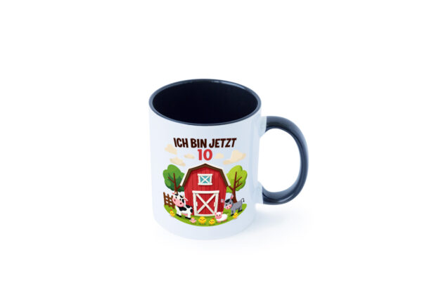 10. Geburtstag | 9 Jahre | Bauernhof und Tiere Farbige Tasse - Kaffeetasse / Geschenk / Familie