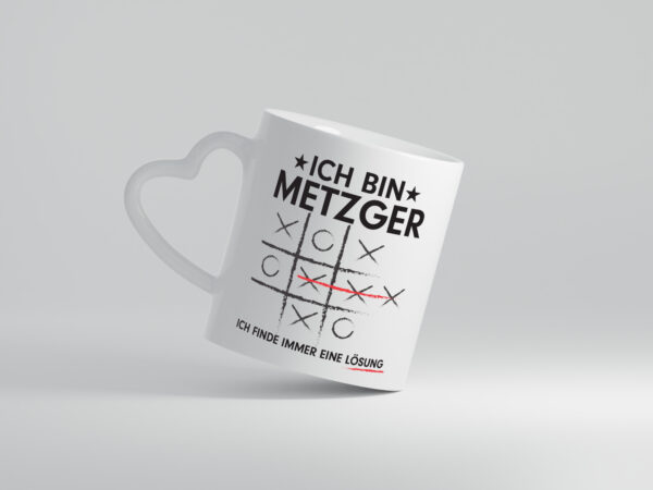 Löse Probleme: Metzger | Fleischer | Metzgerei - Herzhenkel Tasse - Kaffeetasse / Geschenk / Familie