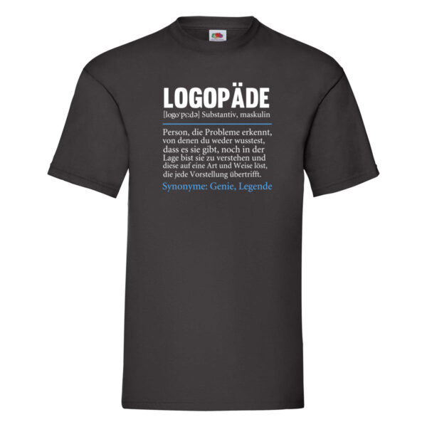 Logopäde | Spruch lustig | Sprachtherapie | Beruf T-Shirt Schwarz