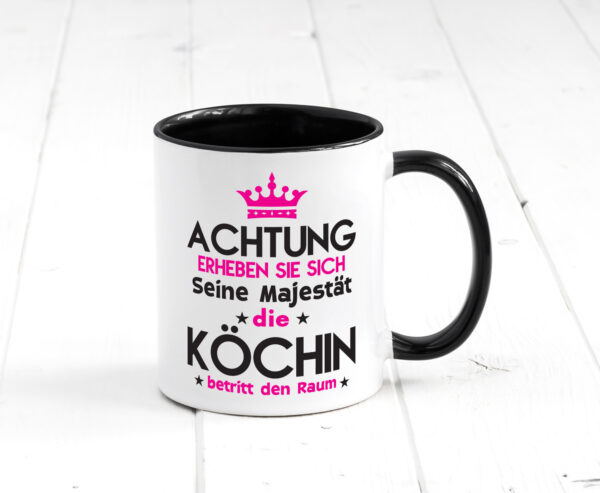 Seine Majestät Köchin | Chefköchin | Chefkoch Farbige Tasse - Kaffeetasse / Geschenk / Familie