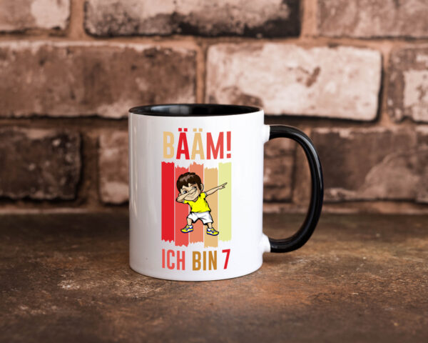 7. Geburtstag | 7 Jahre | Bääm ich bin 7 | Geburtstag Farbige Tasse - Kaffeetasse / Geschenk / Familie