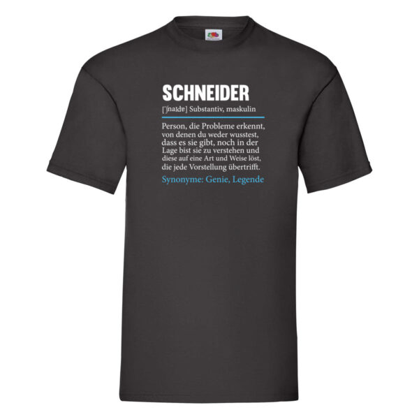 Schneider | Spruch | Beruf Schneiderei | Humor T-Shirt Schwarz