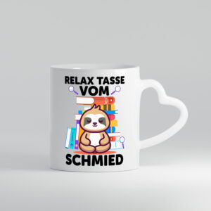 Relax Tasse: Schmied | schmieden - Herzhenkel Tasse - Kaffeetasse / Geschenk / Familie