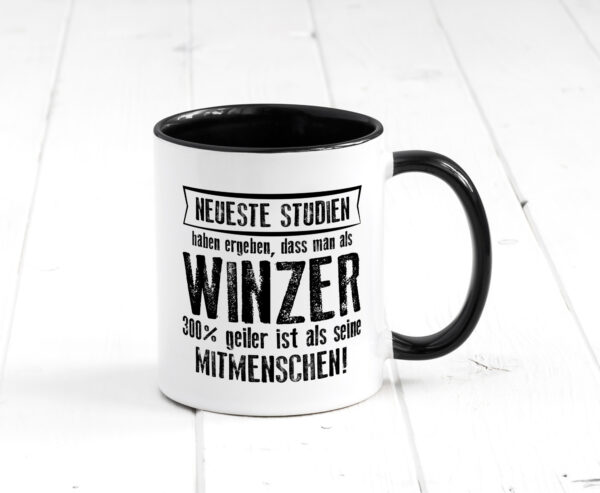 Neuste Studien: Winzer | Weinbauer | Wein Farbige Tasse - Kaffeetasse / Geschenk / Familie