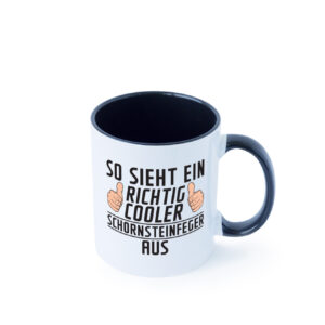 Richtig Cooler Schornsteinfeger | Kaminkehrer | Handwerk Farbige Tasse - Kaffeetasse / Geschenk / Familie