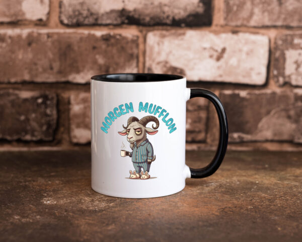 Morgen Mufflon | Morgenmuffe Farbige Tasse - Kaffeetasse / Geschenk / Familie