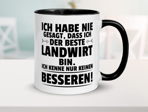 Der Beste Landwirt | Bauer | Landwirtschaft Farbige Tasse - Kaffeetasse / Geschenk / Familie