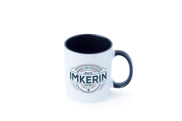 Geprüft und sicher: Imkerin | Imkerei Farbige Tasse - Kaffeetasse / Geschenk / Familie