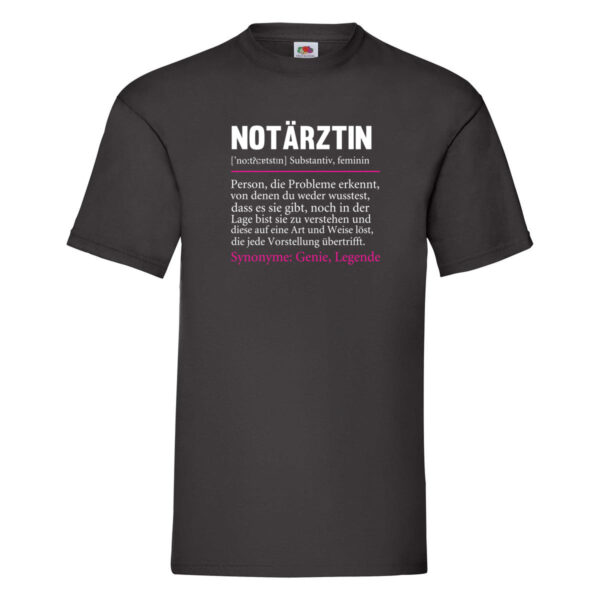 Notärztin | Spruch lustig | Beruf | Ärztin | Humor T-Shirt Schwarz