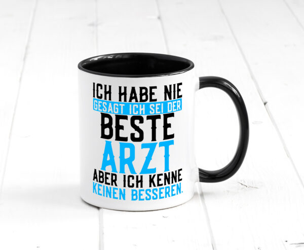 Bester Arzt | Ärzte | Doktor | Selbstbewusst | Krankenhaus Farbige Tasse - Kaffeetasse / Geschenk / Familie