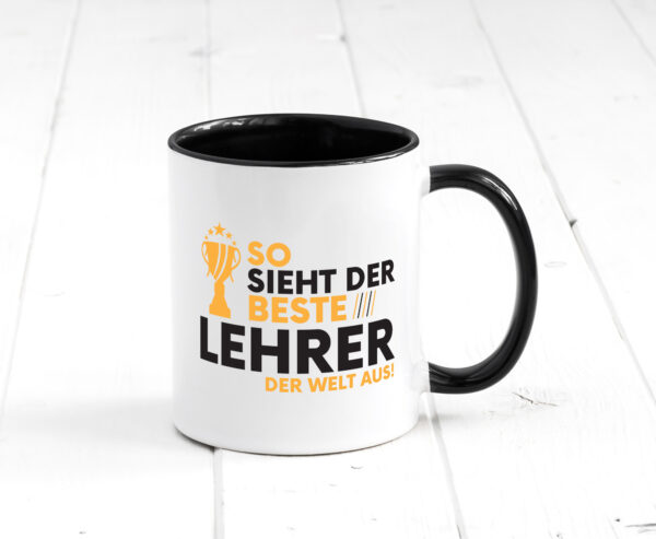 Der Weltbeste Lehrer | Schule Beruf | Schüler Farbige Tasse - Kaffeetasse / Geschenk / Familie