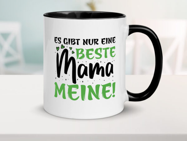 Es gibt nur eine Beste Mama - Meine | Mama ich liebe dich Farbige Tasse - Kaffeetasse / Geschenk / Familie