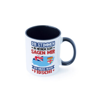 Fidschi | Urlaub | Stimmen in meinem Kopf | Traumland Farbige Tasse - Kaffeetasse / Geschenk / Familie