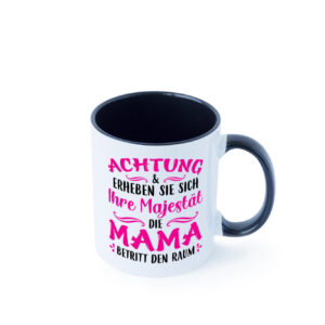 Achtung erheben sie sich | mama betritt den Raum Farbige Tasse - Kaffeetasse / Geschenk / Familie