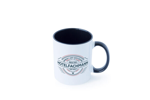 Geprüft und sicher: Hotelfachmann |Hotel Farbige Tasse - Kaffeetasse / Geschenk / Familie