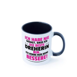 Die Beste Dreherin | Fräser | Dreher | Farbige Tasse - Kaffeetasse / Geschenk / Familie