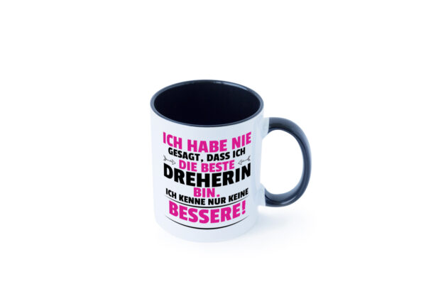 Die Beste Dreherin | Fräser | Dreher | Farbige Tasse - Kaffeetasse / Geschenk / Familie