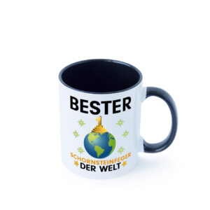 Welt Bester Schornsteinfeger | Kaminkehrer | Handwerk Farbige Tasse - Kaffeetasse / Geschenk / Familie