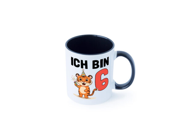 6. Geburtstag | 6 Jahre | Tiger | Geburtstag Farbige Tasse - Kaffeetasse / Geschenk / Familie