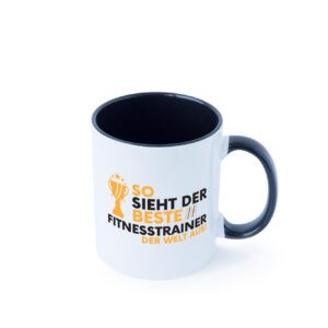 Der Weltbeste Fitnesstrainer | Personal Trainer | Sport Farbige Tasse - Kaffeetasse / Geschenk / Familie