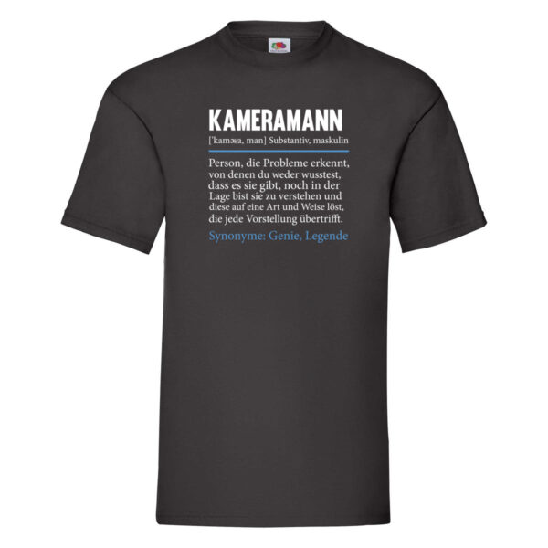 Kameramann | lustig | Definition | Kamera Beruf T-Shirt Schwarz