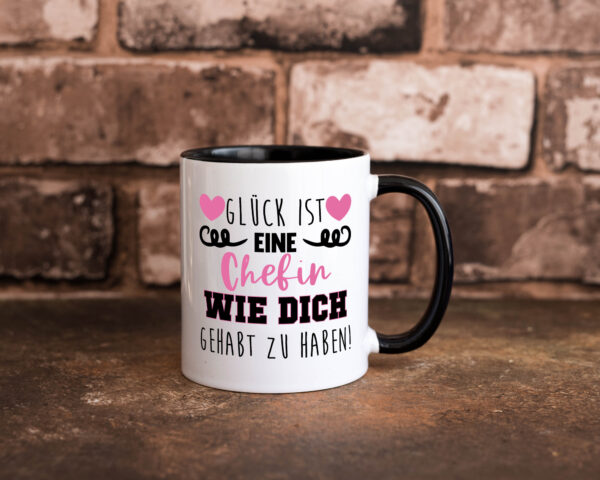 Glück ist eine Chefin wie dich gehabt zu haben | Chef Farbige Tasse - Kaffeetasse / Geschenk / Familie