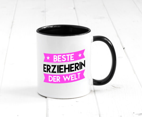 Beste Erzieherin | Pädagogin | Schule Farbige Tasse - Kaffeetasse / Geschenk / Familie