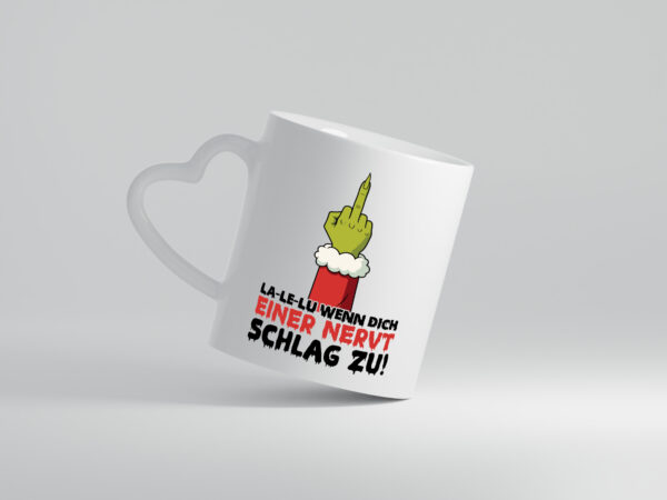 La Le Lu | Weihnachten | Weihnachtsmuffel | Lichter vl6 - Herzhenkel Tasse - Kaffeetasse / Geschenk / Familie