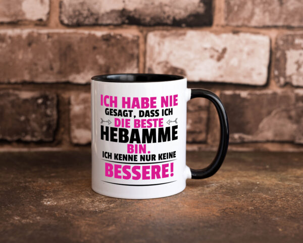 Die Beste Hebamme | Geburtshilfe Farbige Tasse - Kaffeetasse / Geschenk / Familie